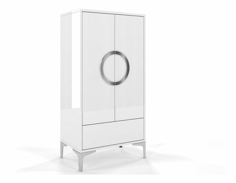 Komoda Naturlig Evenna (vysoký lesk bílý) (vysoká)