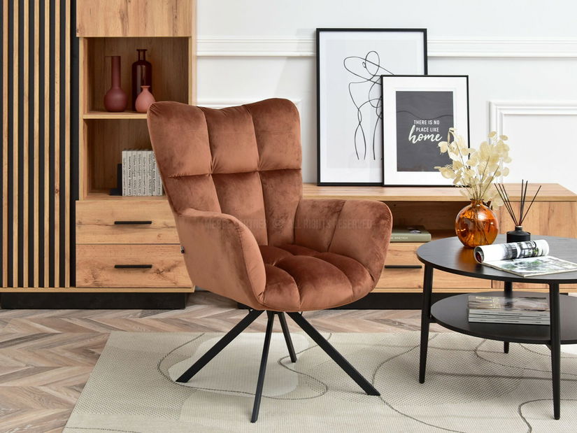 Křeslo Kikino (měděná + černá)