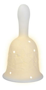 Světelná dekorace porcelánový zvonek RXL 471