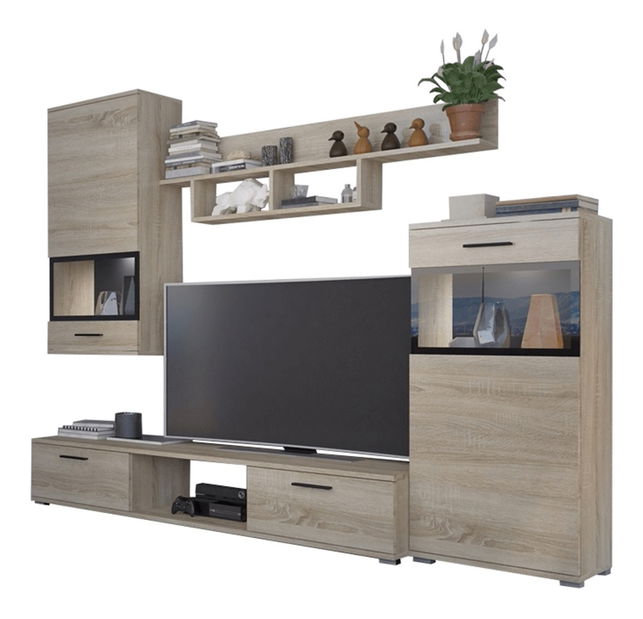 Obývací stěna Balbo (dub sonoma) (bez osvětlení)