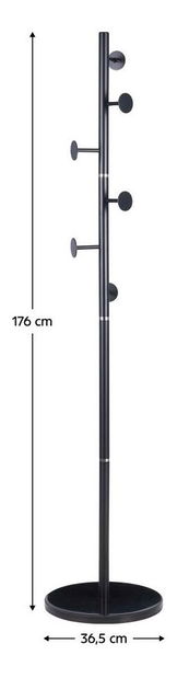 Věšák Traseros (černá + mramor)