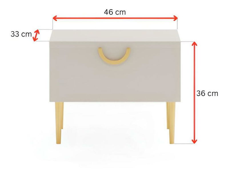 Noční stolek Bellic B1 (kašmír)