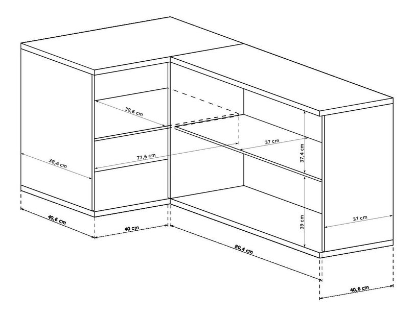 Rohová skříňka Claudi 12 (dub artisan)