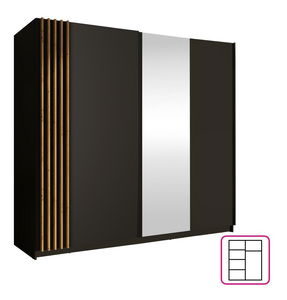 Skříň Bogota 2 (černá + dub artisan)