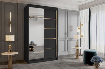 Šatní skříň Vigala 3 (černá)