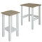  Set 2 ks příručních stolků Ginie (bílá + dub safírový)