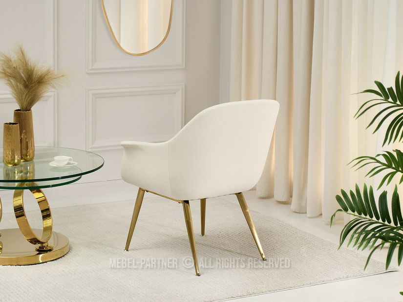 Relaxační křeslo Osmogos (krémová + zlatá)