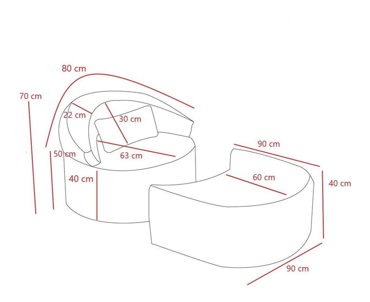 Křeslo Pintina S (krémová)
