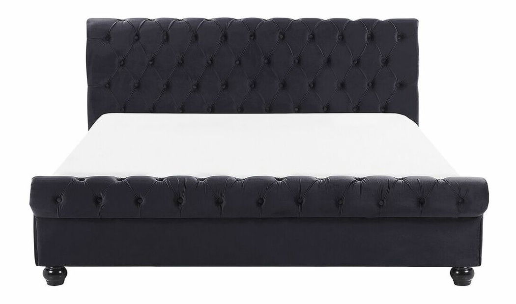 Manželská postel 180 cm ARCHON (s roštem) (černá)