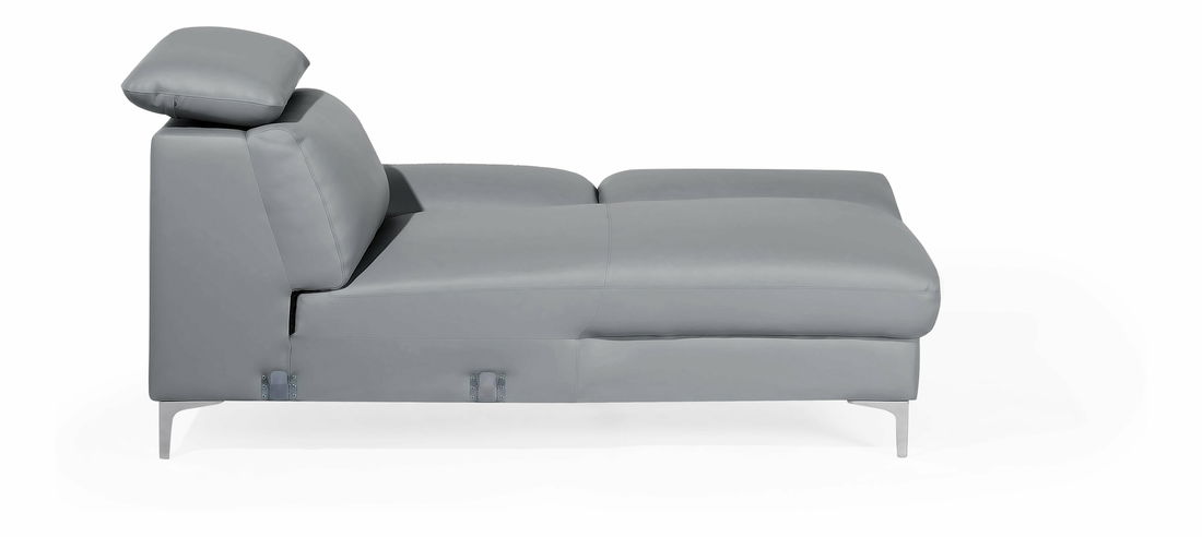 Kožená Rohová sedací souprava Farona (světle šedá) (P)