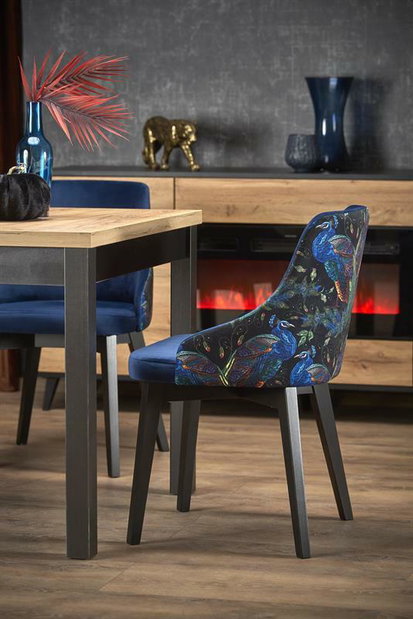 Rozkládací jídelní stůl 90-125 cm Tango (černá) (pro 4 osoby)