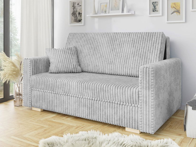 Rozkládací pohovka Carivia Piano III (světle šedá) (s úl. prostorem)