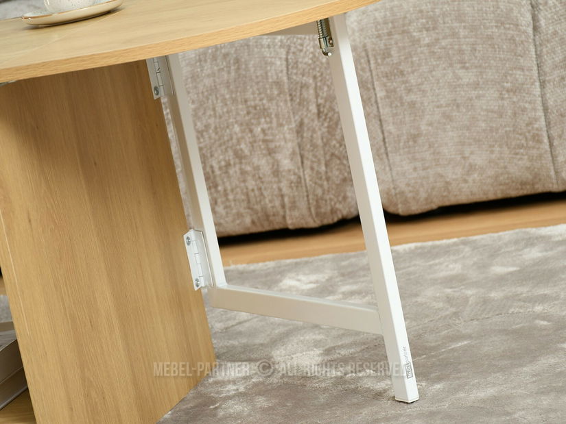 Konferenční stolek Entrana (dub + bílá)