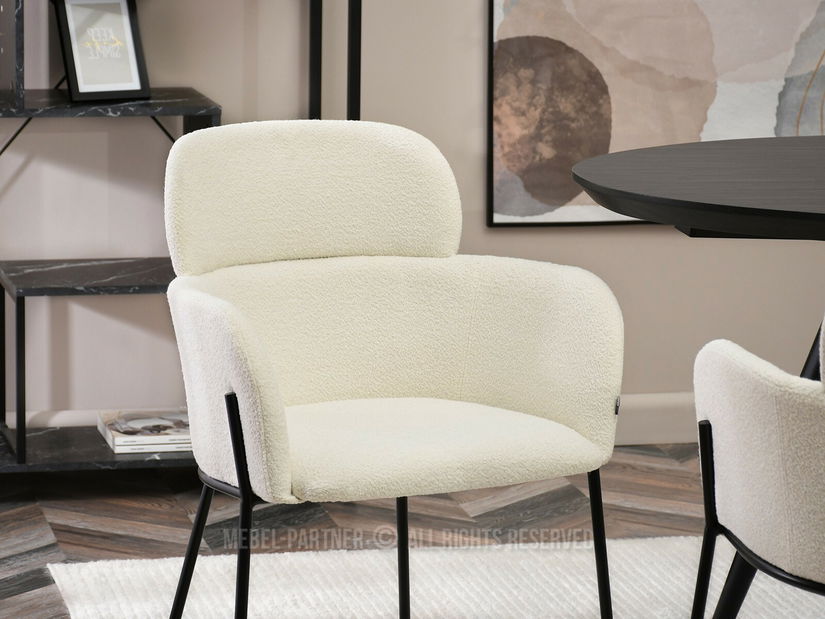 Židle Baggie K (krémová + černá)