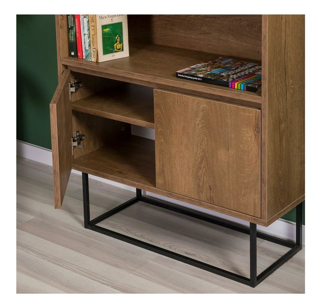 Souprava nábytku do obývacího pokoje Laxi 27 (ořech + černá)