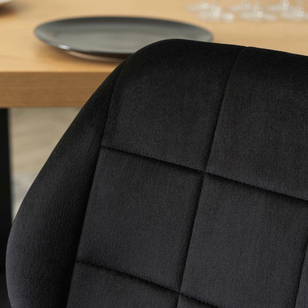 Jídelní set Ecunumici 3 (dub zlatý + černá) (pro 8 osob)