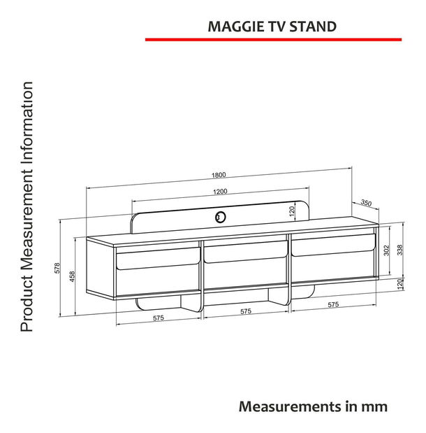 TV stolek/skříňka Maggy TV (antracitová borovice atlantická)