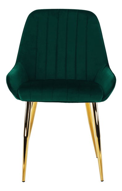 Jídelní židle Soddy (smaragdová + zlatá)