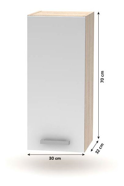 Horní kuchyňská skříňka NOPL-002-OH Noliana (bílá + dub sonoma)