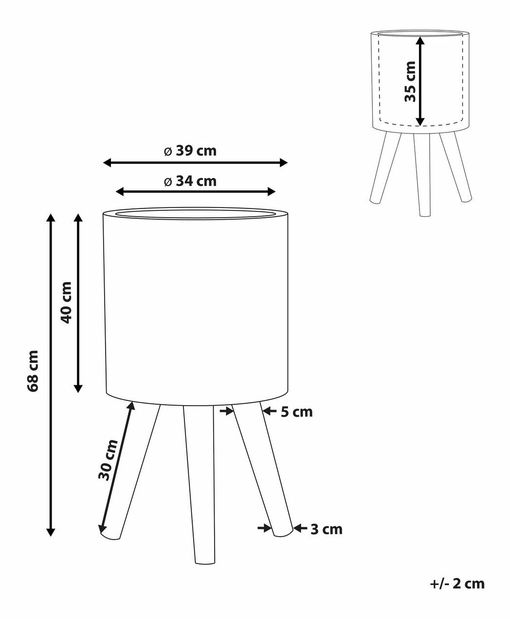 Stojan na květiny Egan (šedá)