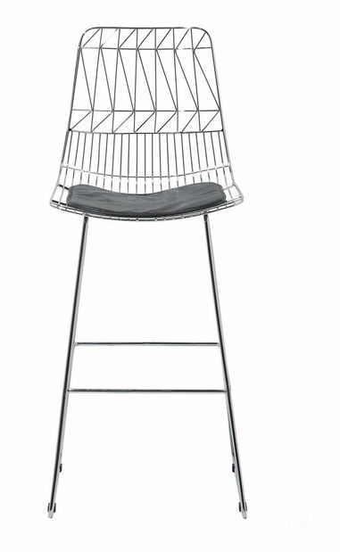 Set 2ks. barových židlí Pesto (stříbrná)