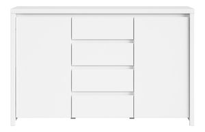 Komoda BRW Kaspian KOM2D4S (bílá + bílá matná)
