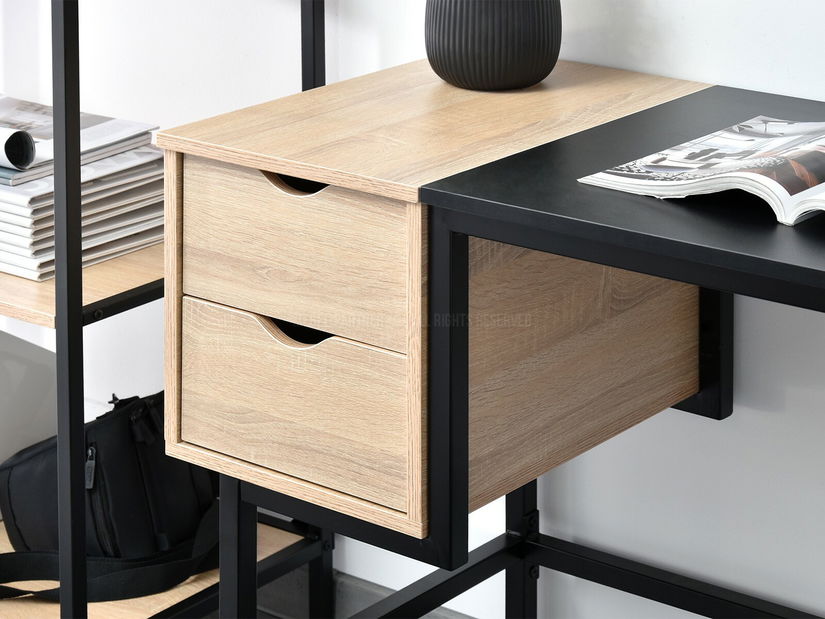 PC stolek Laft (dub + černá)