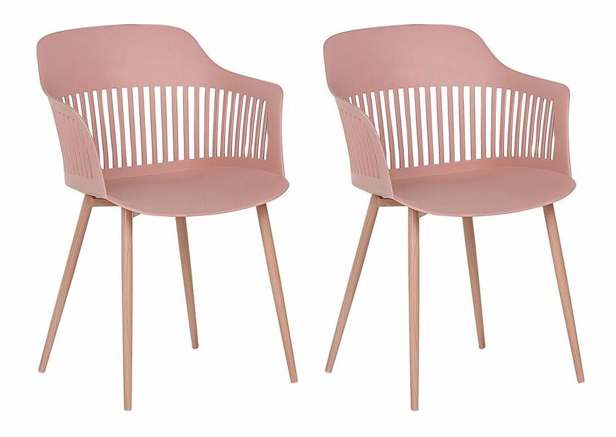 Set 2 ks. jídelních židlí BARCA (růžová)