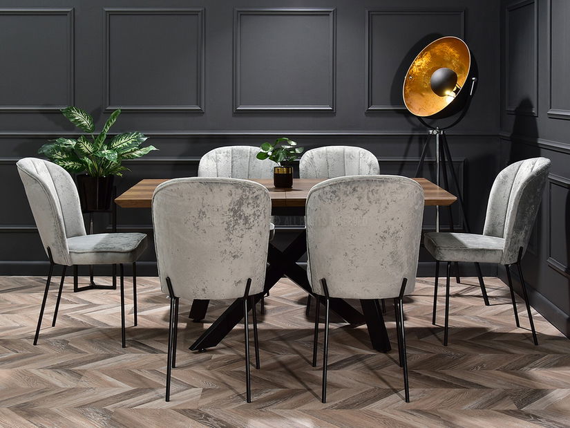 Jídelní židle Obrar (šedá + černá)