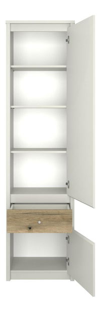 Policová skříň Kodro (kašmír + dub evoke)