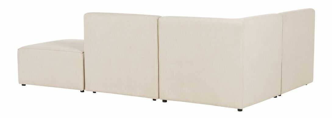 Rohová sedací souprava s taburetkou Lemia (světlobéžová) (P)