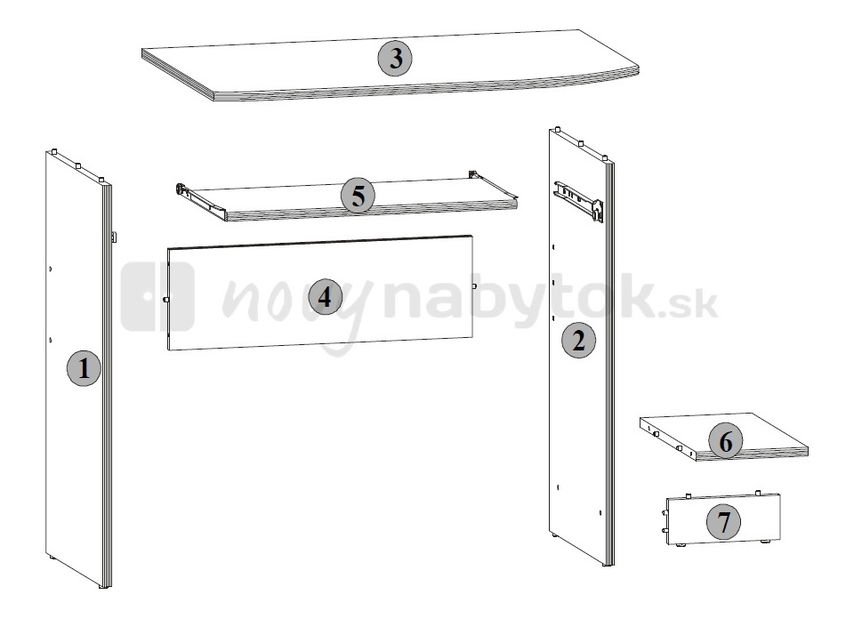 PC stolek BRW TIP TOP TBIU 80 (Javor)