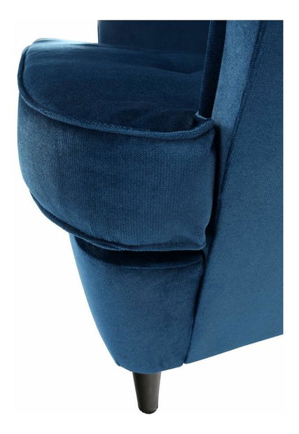 Křeslo ušák Repetidas (modrá + ořech)