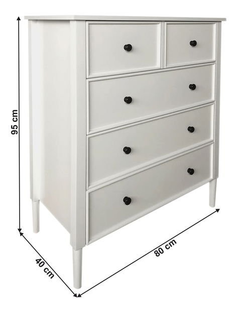 Komoda Timea (bílá + černá) 