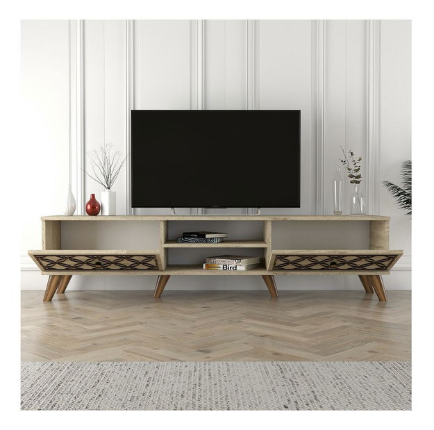 TV stolek/skříňka Clara (travertin)