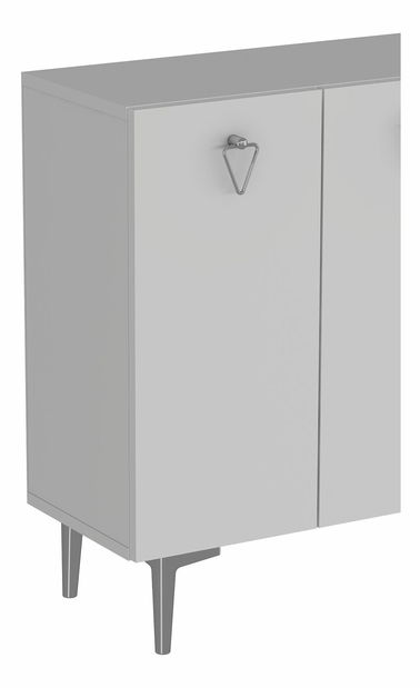 Skříňka Leya (antracit + zlatá)