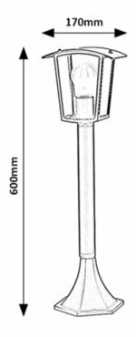 Venkovní stojanové svítidlo Taverna (průhledná + černá)