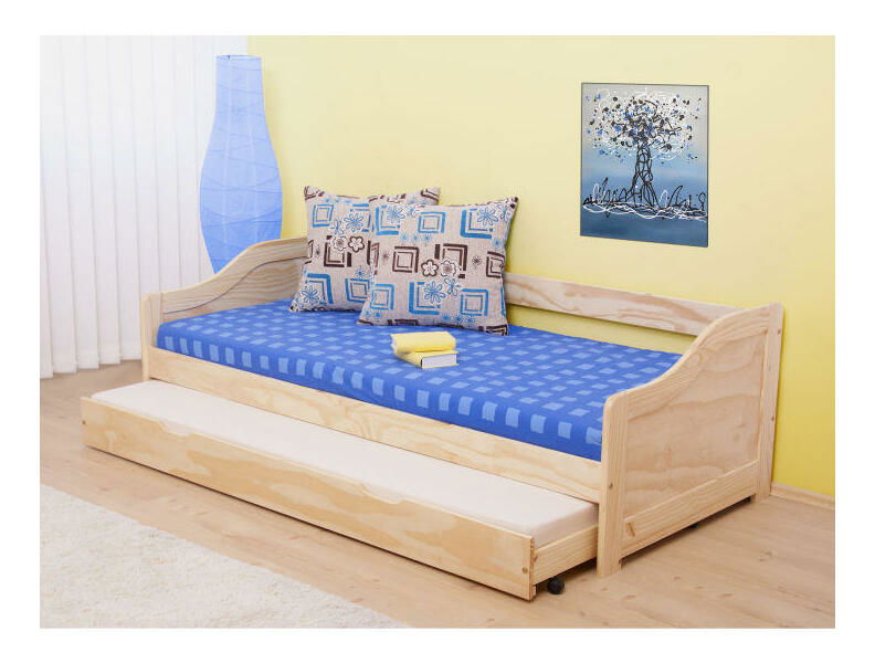 Rozkládací postel 90 cm Laila (masiv, se dvěma rošty)