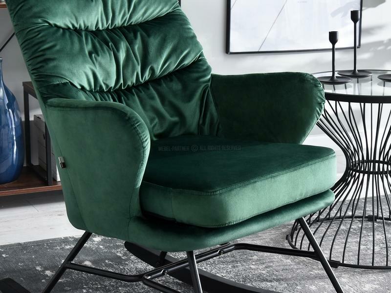 Křeslo Lusil (zelená + černá)