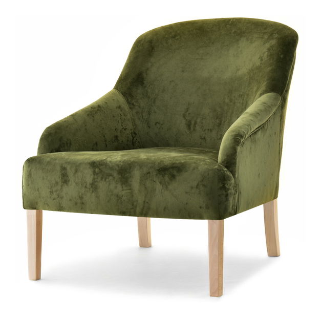 Relaxační křeslo Roseile (zelená + dub)