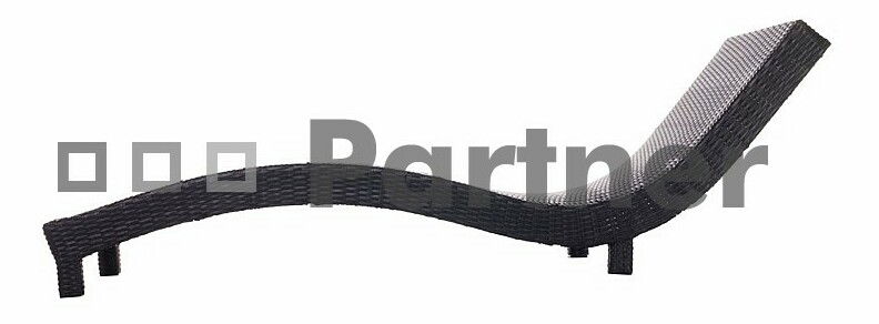 Zahradní lehátko Dave antracit (um. ratan)