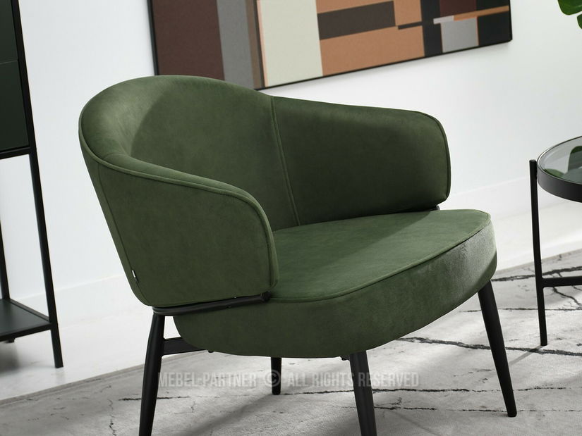 Křeslo Alfredo (zelená + černá)