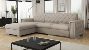 Rohová sedací souprava Nazit (světlobéžová)