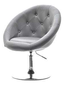 Křeslo Lush 3 (šedá + chromová)