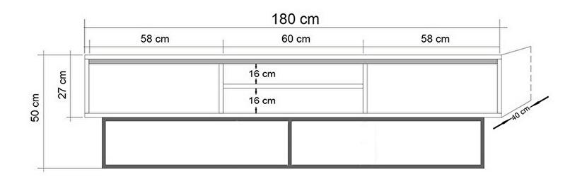  TV stolek/skříňka Rody 180 (travertin)