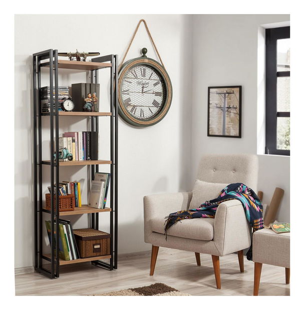 Souprava nábytku do obývacího pokoje Cosmoletta (borovice atlantická + černá)