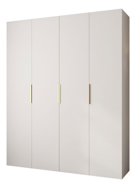 Šatní skříň 200 cm Carmela 40-4 (bílá + zlatá)