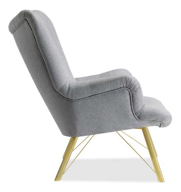 Relaxační křeslo Dawntawn (šedá + zlatá)