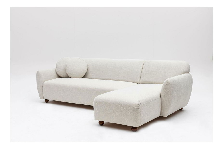 Rohová sedačka Edoletta 1 (P) (bílá)