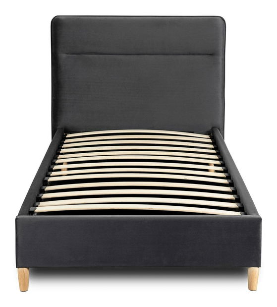 Jednolůžková postel 90 cm Nodrizas (šedá) (s roštem)